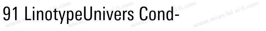 91 LinotypeUnivers Cond字体转换